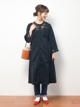 内山陽菜さん(レディース・149cm)の夏コーディネート