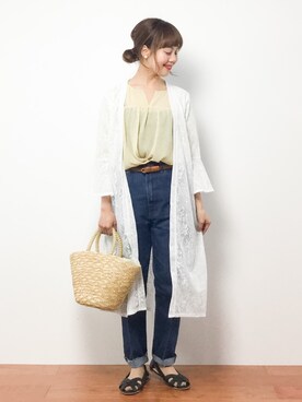 内山陽菜さん（レディース・149cm）の夏コーディネート