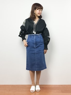 内山陽菜さん（レディース・149cm）の夏コーディネート