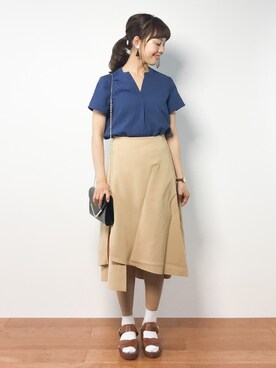 内山陽菜さん(レディース・149cm)の夏コーディネート