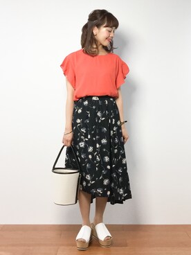 内山陽菜さん（レディース・149cm）の夏コーディネート