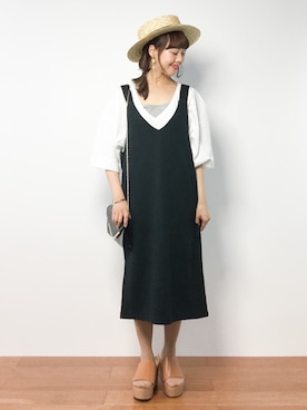 内山陽菜さん(レディース・149cm)の夏コーディネート