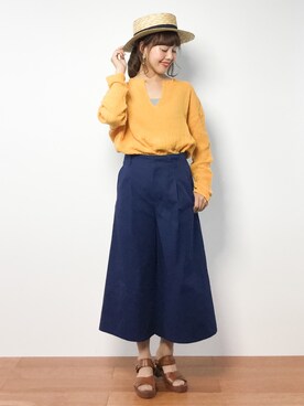 内山陽菜さん(レディース・149cm)の夏コーディネート