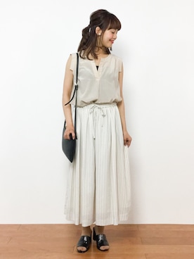 「SHIPS Days（シップスデイズ）のアイテム」を使った、内山陽菜さん（レディース・149cm）の夏コーディネート
