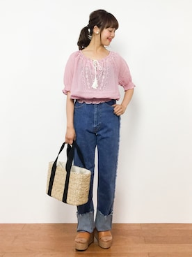 内山陽菜さん（レディース・149cm）の夏コーディネート