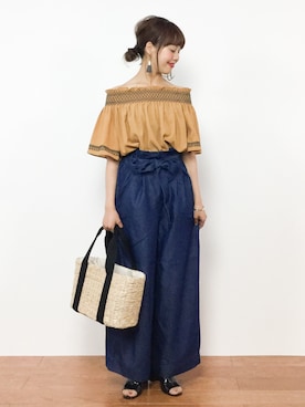 内山陽菜さん(レディース・149cm)の夏コーディネート