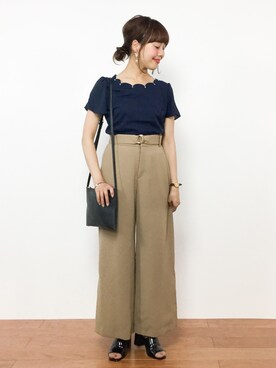 内山陽菜さん（レディース・149cm）の夏コーディネート