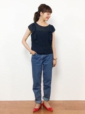 内山陽菜さん（レディース・149cm）の夏コーディネート