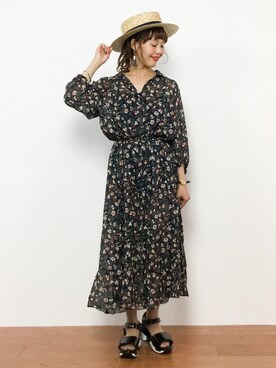 内山陽菜さん（レディース・149cm）の夏コーディネート