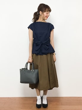 内山陽菜さん（レディース・149cm）の夏コーディネート