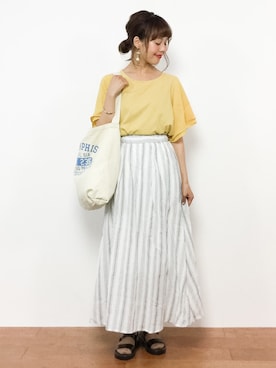 内山陽菜さん(レディース・149cm)の夏コーディネート