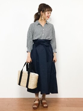 内山陽菜さん（レディース・149cm）の夏コーディネート