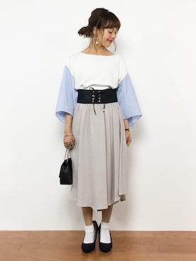 内山陽菜さん（レディース・149cm）の夏コーディネート