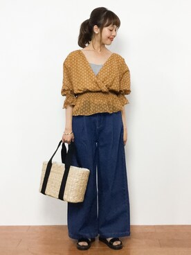 内山陽菜さん（レディース・149cm）の夏コーディネート