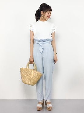 内山陽菜さん(レディース・149cm)の夏コーディネート