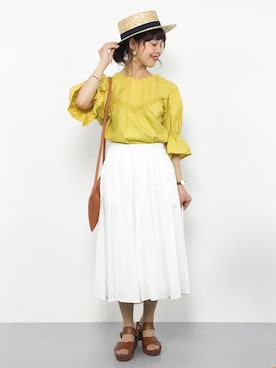 内山陽菜さん（レディース・149cm）の夏コーディネート