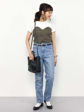 内山陽菜さん（レディース・149cm）の夏コーディネート