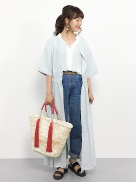 内山陽菜さん（レディース・149cm）の夏コーディネート