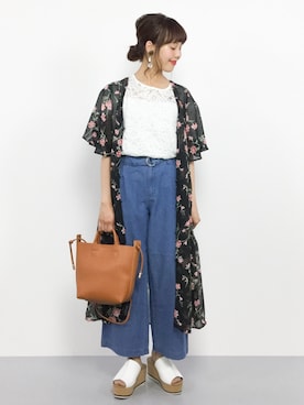 内山陽菜さん（レディース・149cm）の夏コーディネート