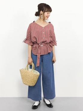 内山陽菜さん（レディース・149cm）の夏コーディネート