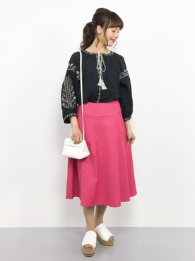 内山陽菜さん（レディース・149cm）の夏コーディネート