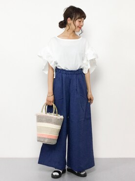 内山陽菜さん（レディース・149cm）の夏コーディネート