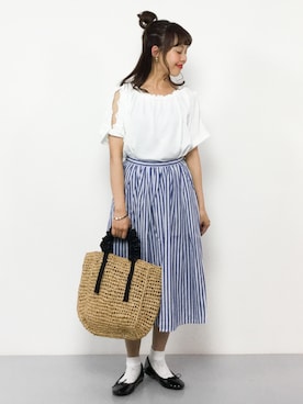 「Te chichi TERRASSE（テチチテラス）のアイテム」を使った、内山陽菜さん（レディース・149cm）の夏コーディネート