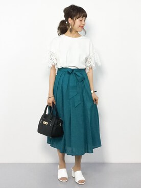 内山陽菜さん(レディース・149cm)の夏コーディネート