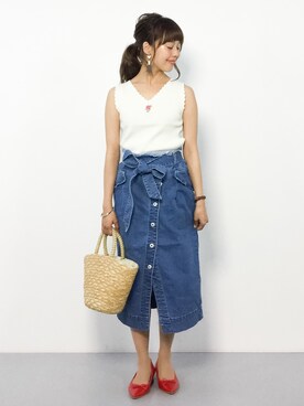 内山陽菜さん（レディース・149cm）の夏コーディネート