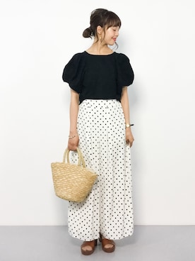 内山陽菜さん(レディース・149cm)の夏コーディネート