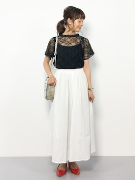 内山陽菜さん(レディース・149cm)の夏コーディネート