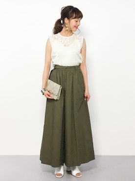 内山陽菜さん（レディース・149cm）の夏コーディネート