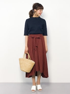 内山陽菜さん（レディース・149cm）の夏コーディネート