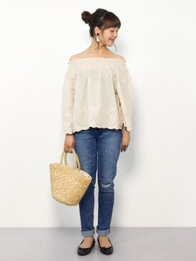 内山陽菜さん(レディース・149cm)の夏コーディネート