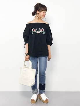 内山陽菜さん（レディース・149cm）の夏コーディネート