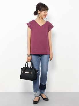 内山陽菜さん（レディース・149cm）の夏コーディネート