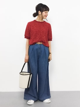 内山陽菜さん（レディース・149cm）の夏コーディネート