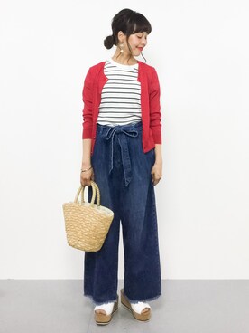 内山陽菜さん(レディース・149cm)の夏コーディネート