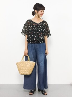 内山陽菜さん（レディース・149cm）の夏コーディネート