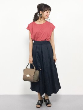 内山陽菜さん（レディース・149cm）の夏コーディネート