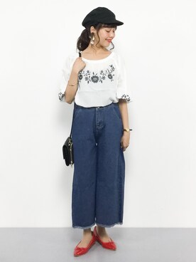 内山陽菜さん（レディース・149cm）の夏コーディネート