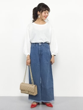 内山陽菜さん（レディース・149cm）の夏コーディネート