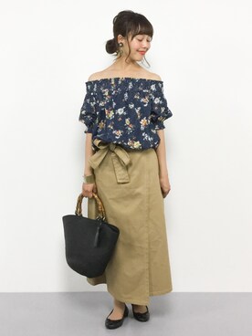 内山陽菜さん（レディース・149cm）の夏コーディネート