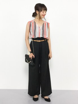 内山陽菜さん（レディース・149cm）の夏コーディネート