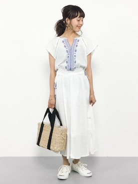 内山陽菜さん(レディース・149cm)の夏コーディネート