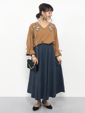 内山陽菜さん（レディース・149cm）の夏コーディネート