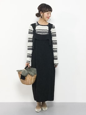 「kakatoo（カカトゥ）のアイテム」を使った、内山陽菜さん（レディース・149cm）の夏コーディネート