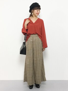 「BASE（ベース）のアイテム」を使った、内山陽菜さん（レディース・149cm）の夏コーディネート