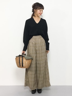 「kakatoo（カカトゥ）のアイテム」を使った、内山陽菜さん（レディース・149cm）の秋コーディネート