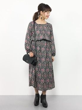 内山陽菜さん（レディース・149cm）の秋コーディネート